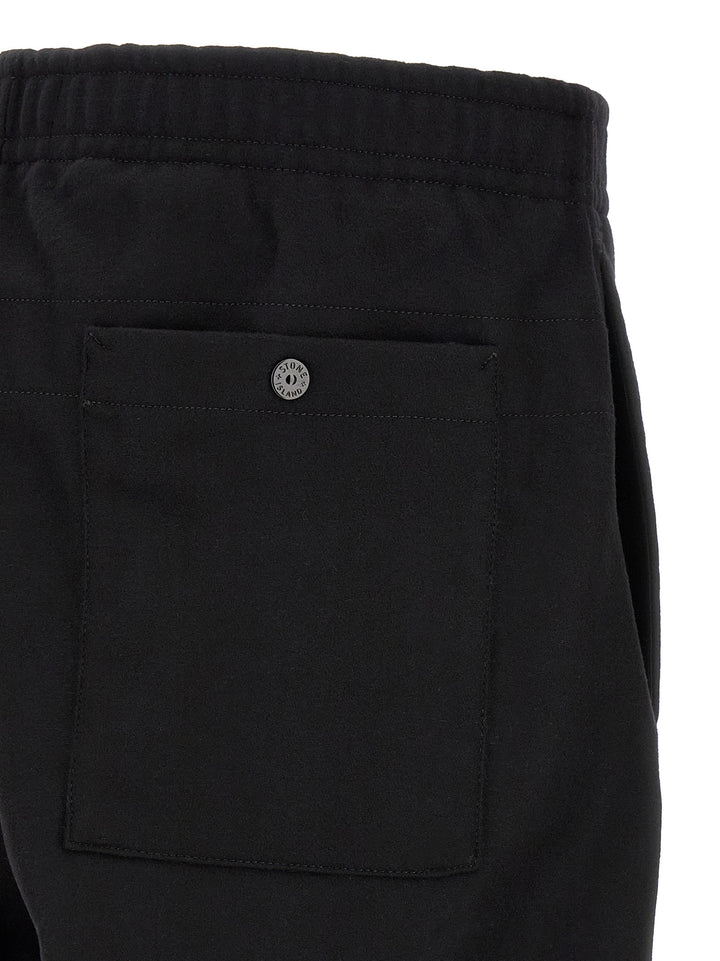 Stone Island Black Virgin Wool Cargo Pants
