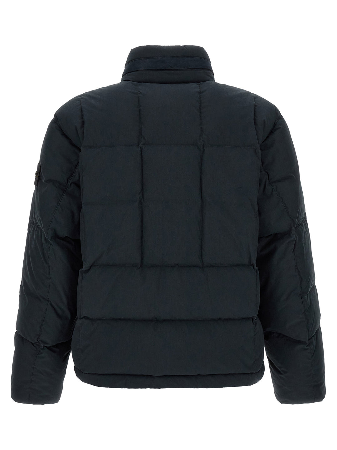 Stone Island Blue Cotton Full-Length Jacket