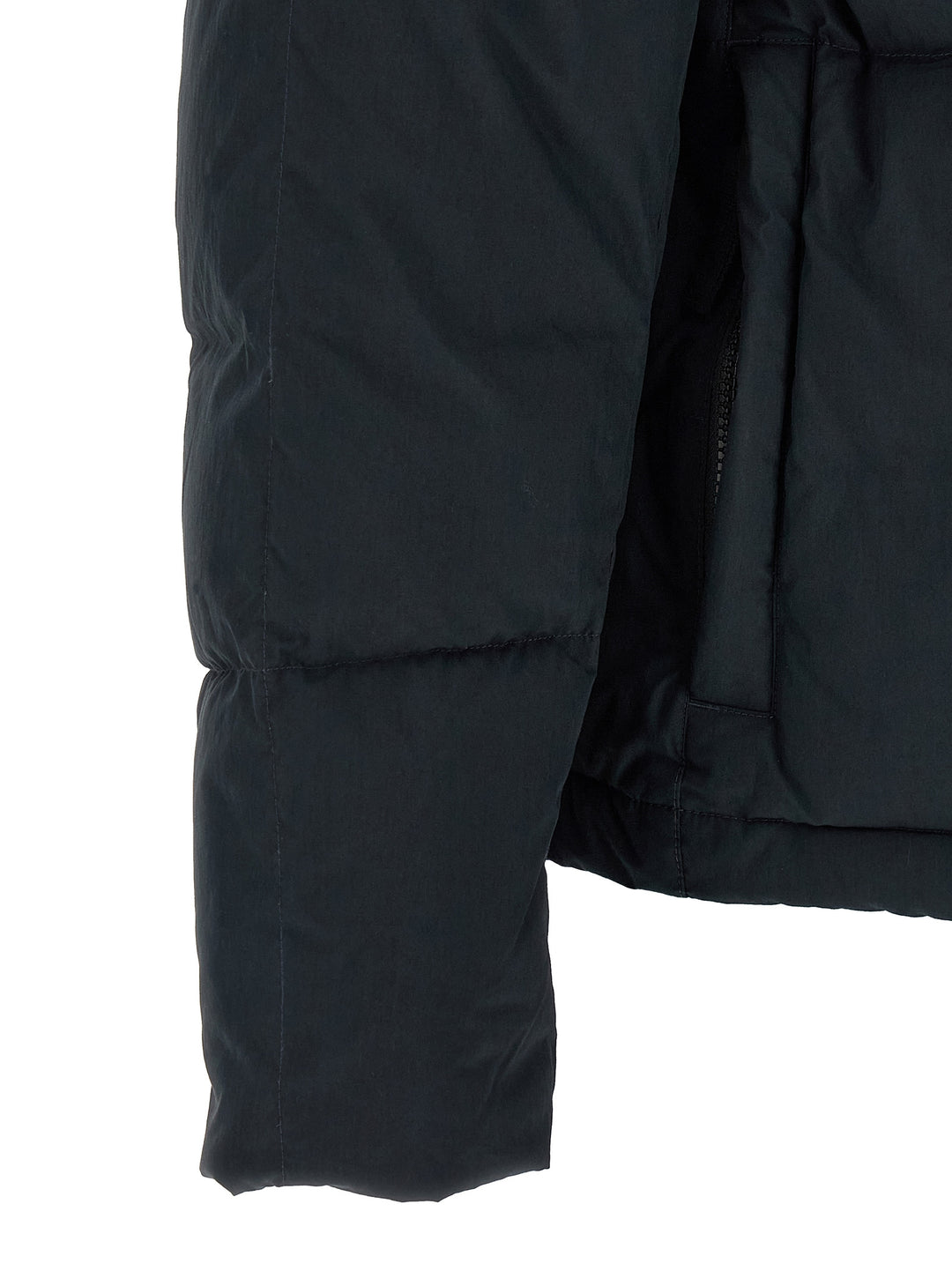 Stone Island Blue Cotton Full-Length Jacket