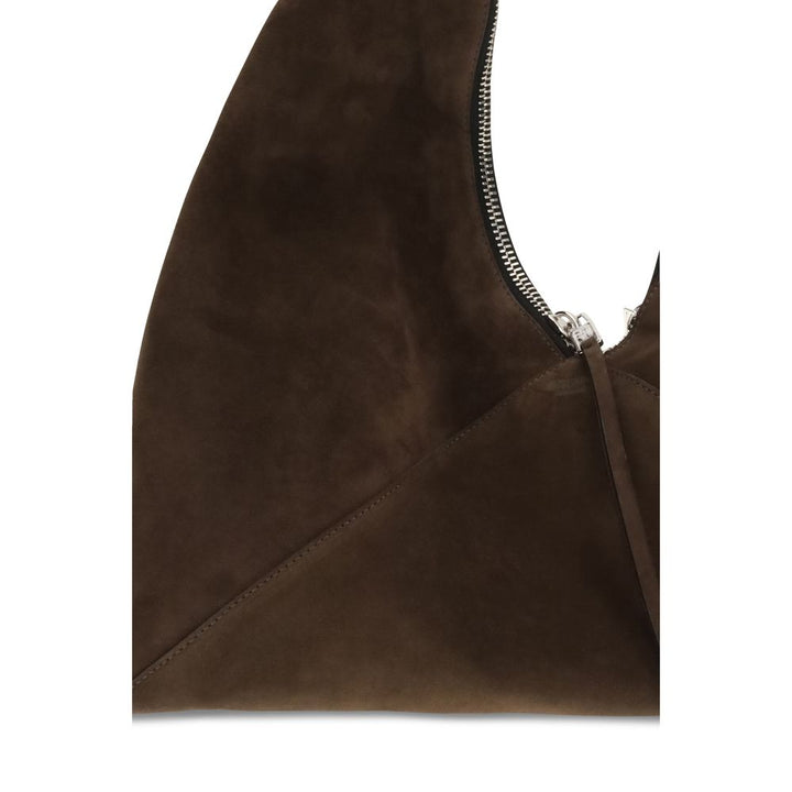 Moschino Brown Suede Leather Shoulder Bag