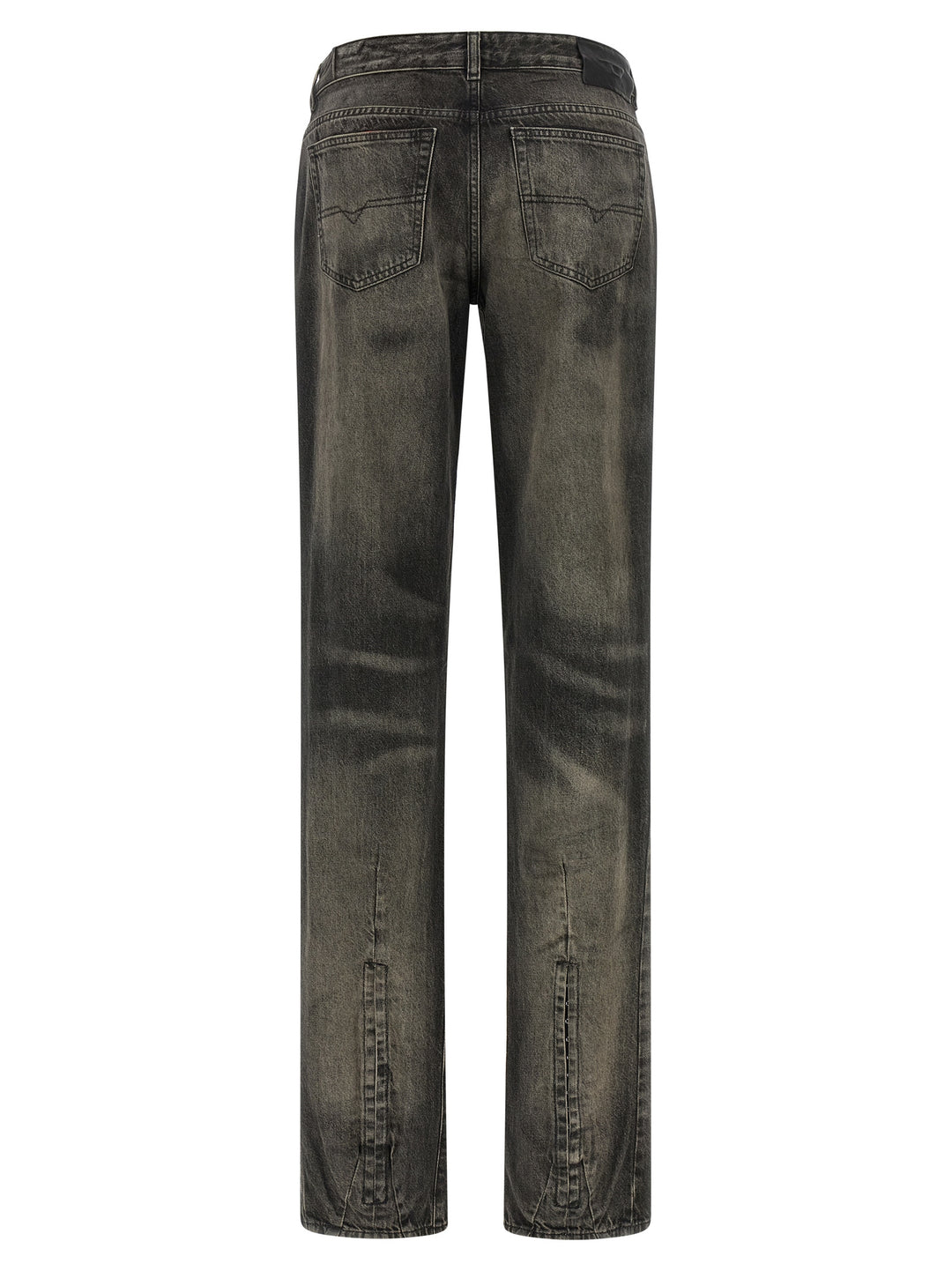 Diesel Black Cotton Straight-Leg Jeans