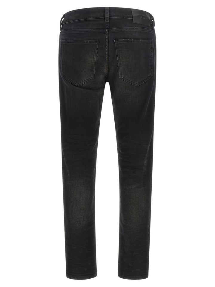 Diesel Black Cotton Tapered Jeans