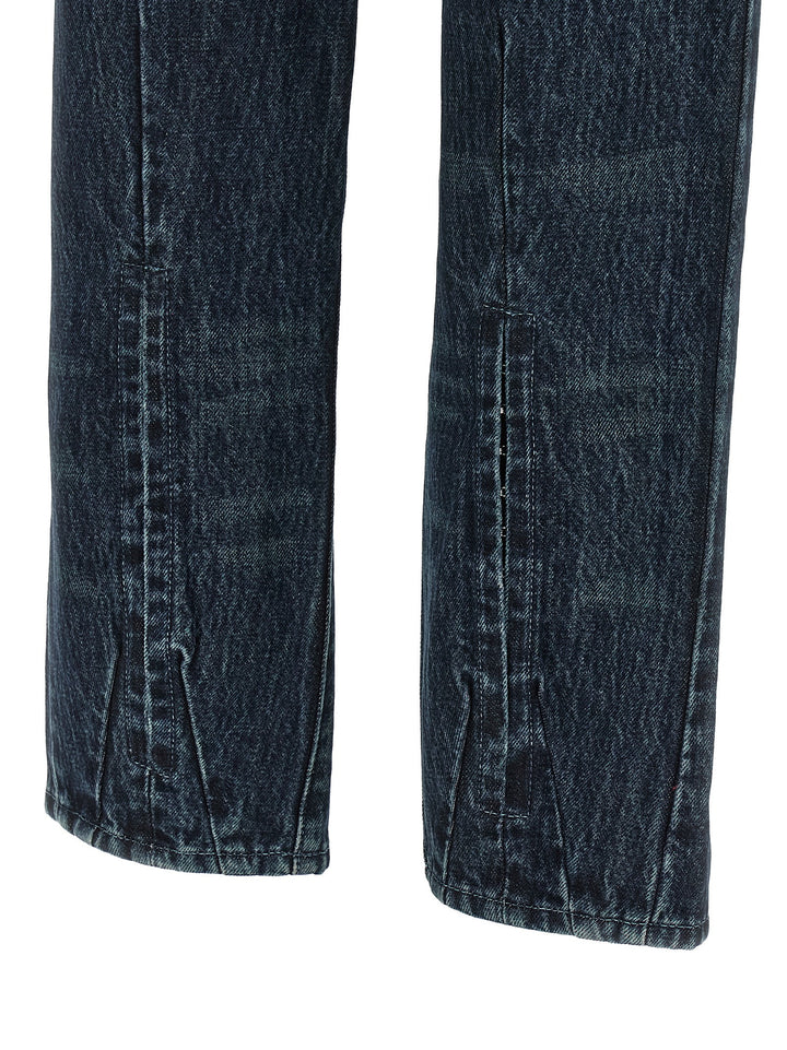 Diesel Blue Cotton Straight-Leg Jeans