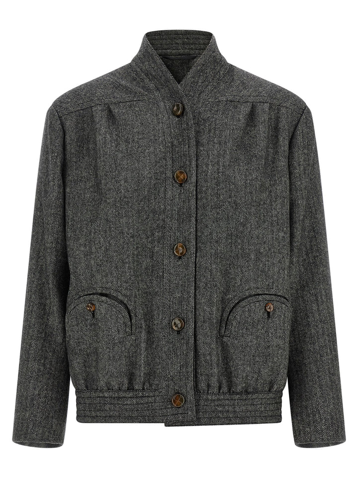 Blazé Milano Gray Virgin Wool Full-Length Jacket