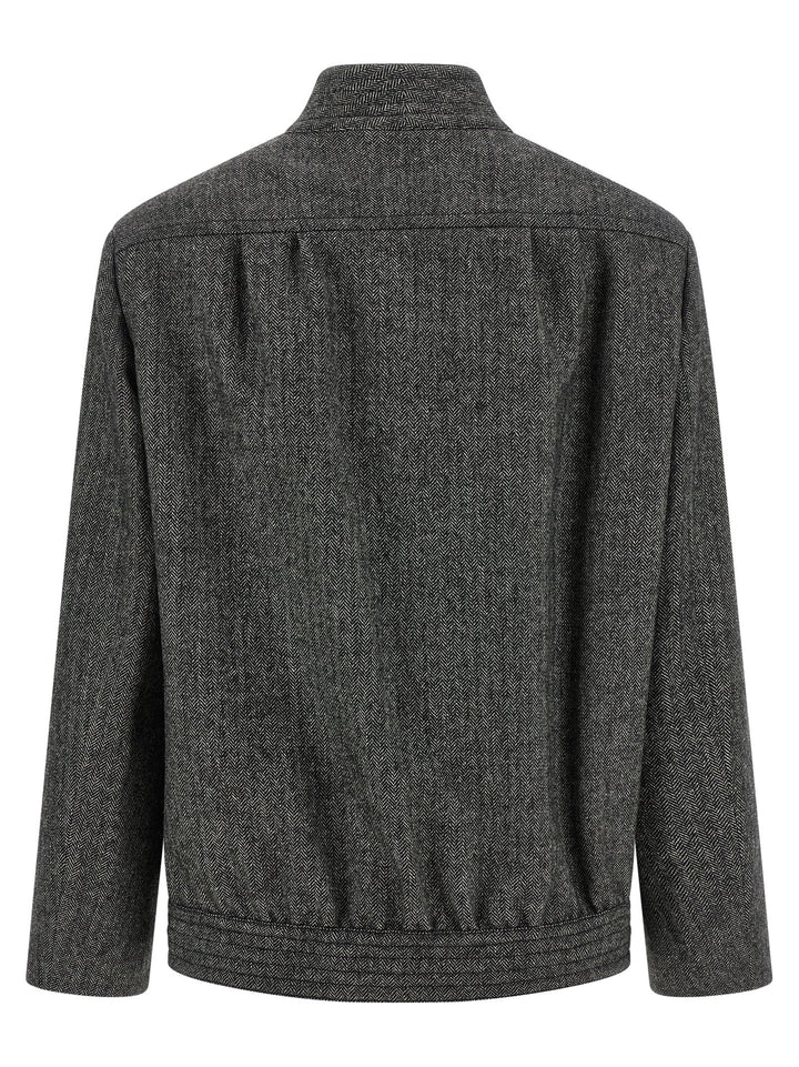 Blazé Milano Gray Virgin Wool Full-Length Jacket