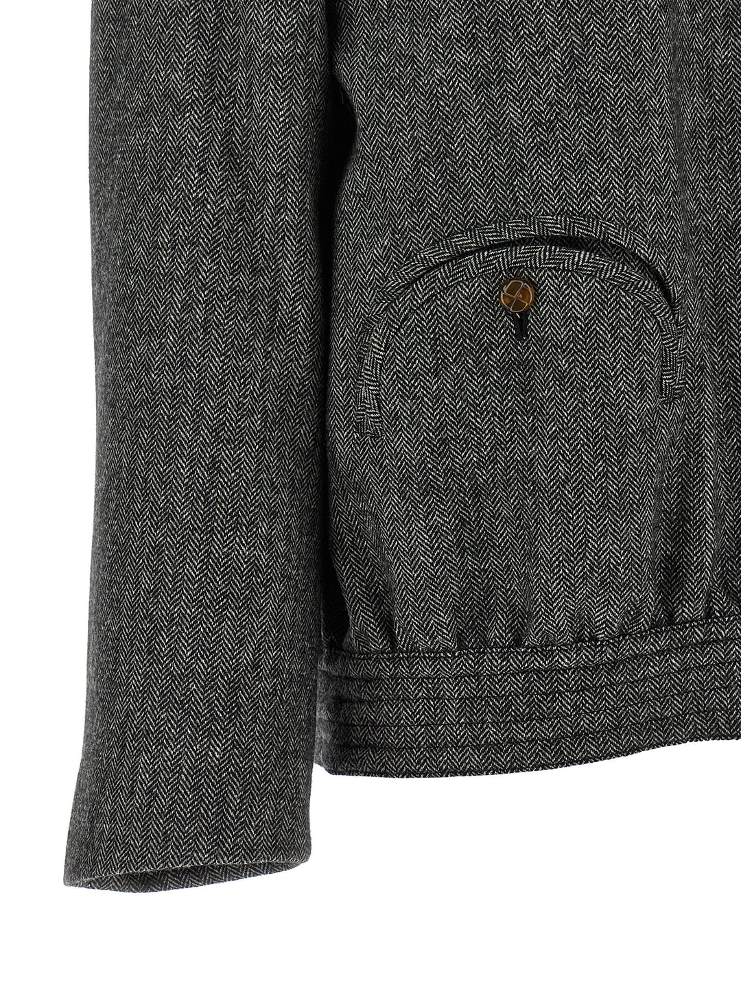 Blazé Milano Gray Virgin Wool Full-Length Jacket