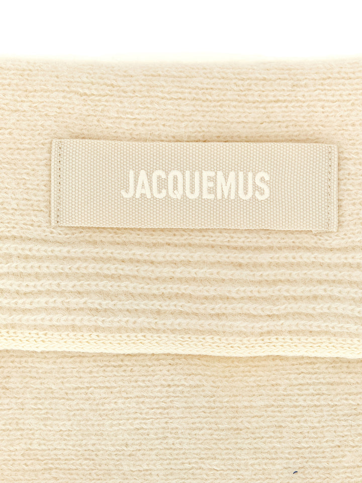 Jacquemus White Wool Scarf