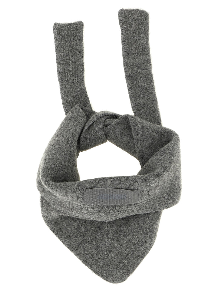 Jacquemus Gray Wool Scarf