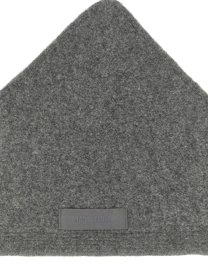 Jacquemus Gray Wool Scarf
