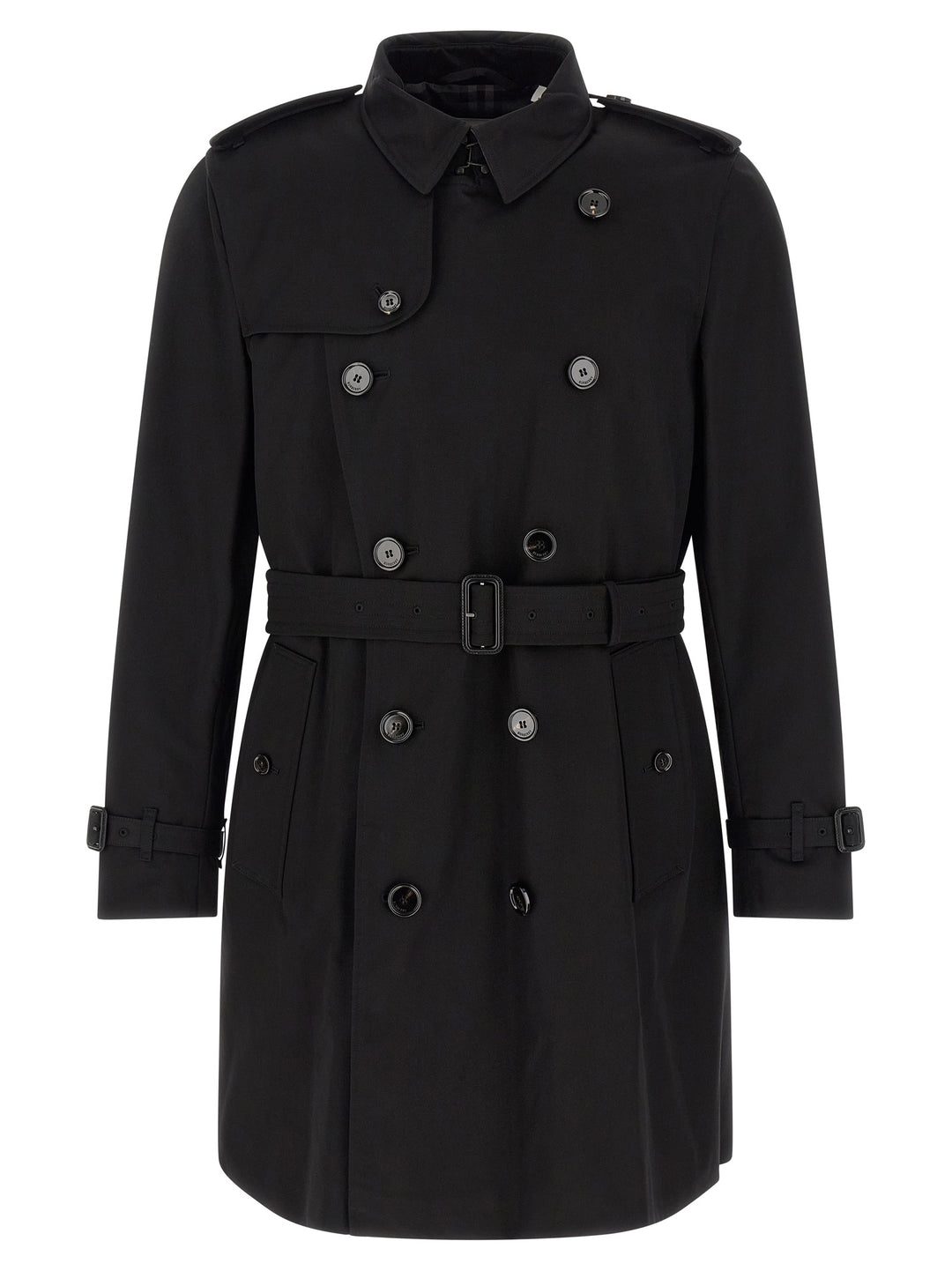 Burberry Black Cotton Coat