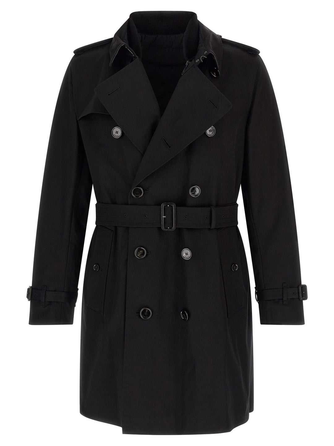 Burberry Black Cotton Coat