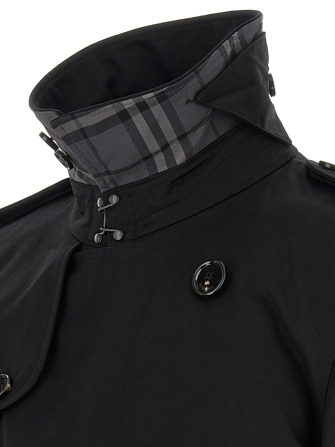 Burberry Black Cotton Coat
