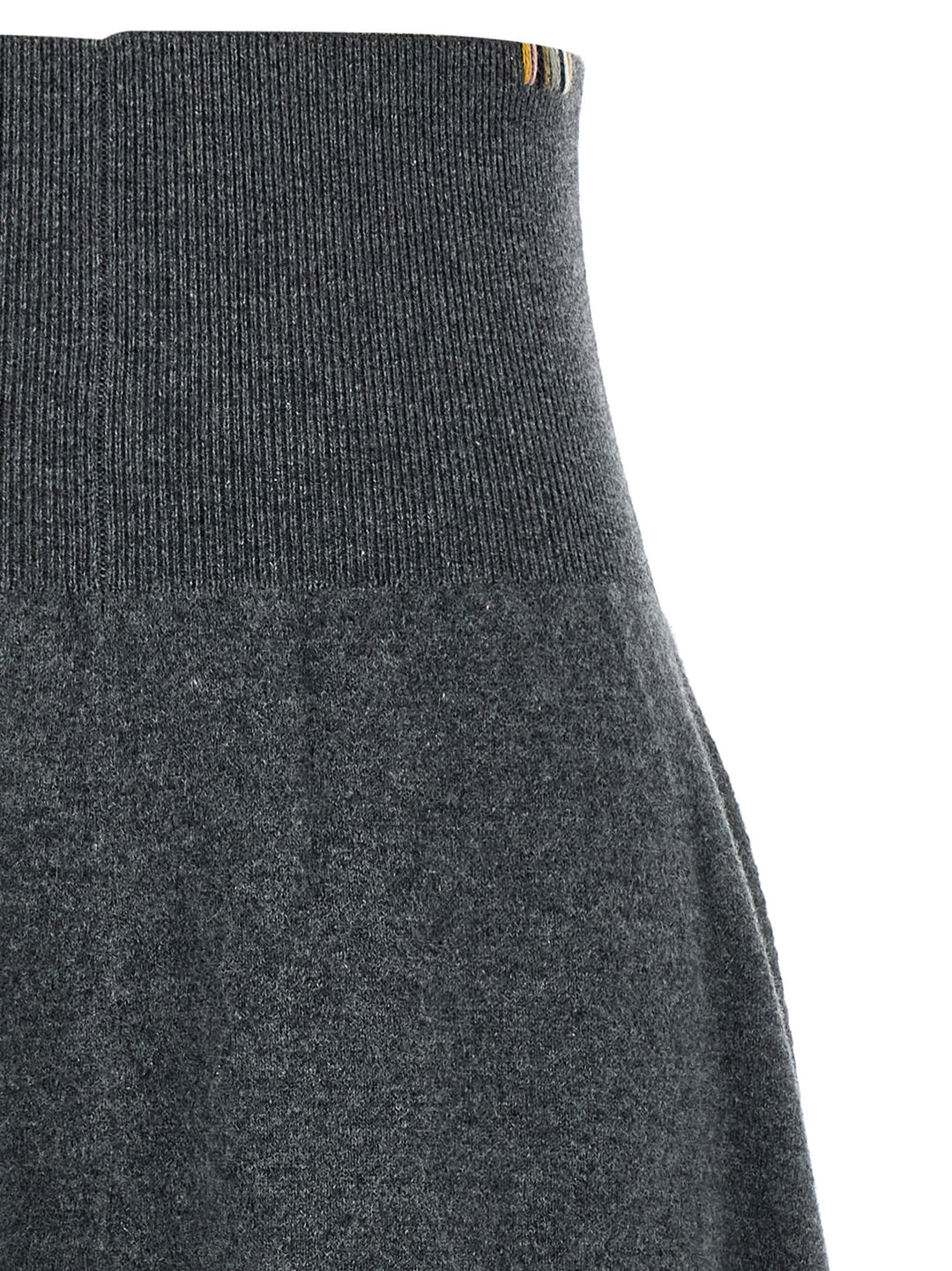 Extreme Cashmere Gray Cashmere Midi Skirt