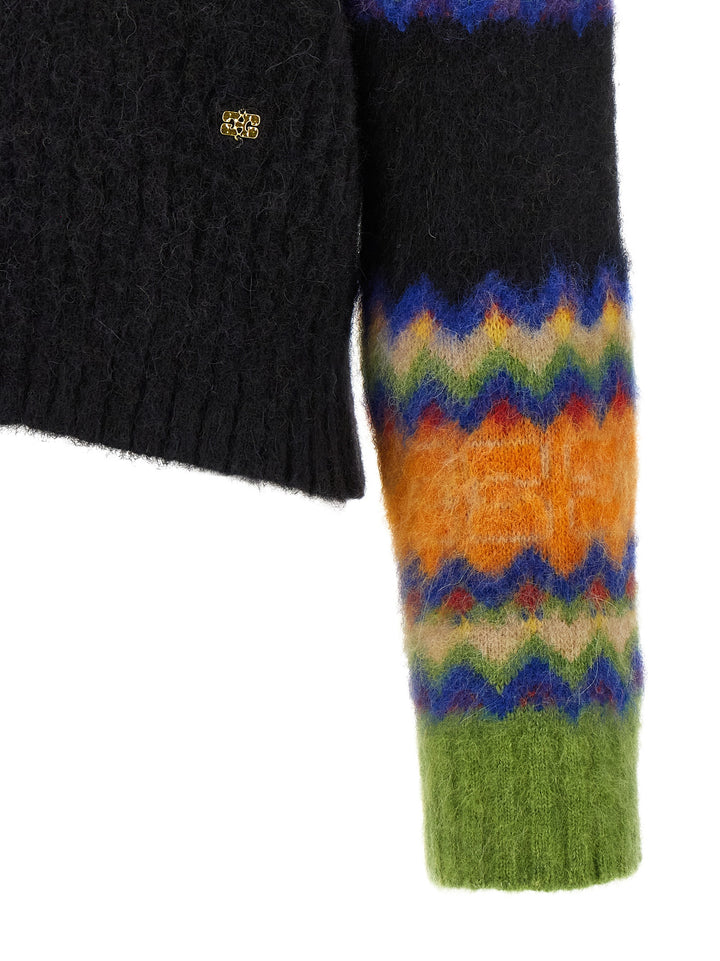 Ganni Multicolor Marabou Cardigan