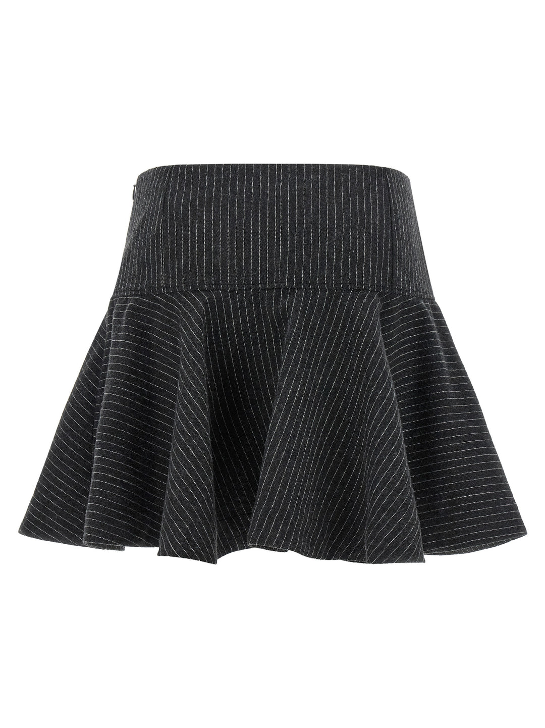 Ganni Gray Polyester Long Skirt