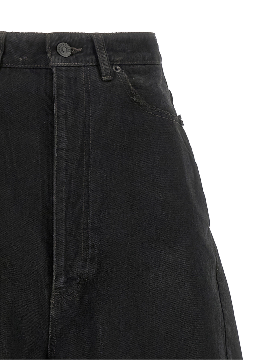 Balenciaga Black Cotton High-Waisted Jean