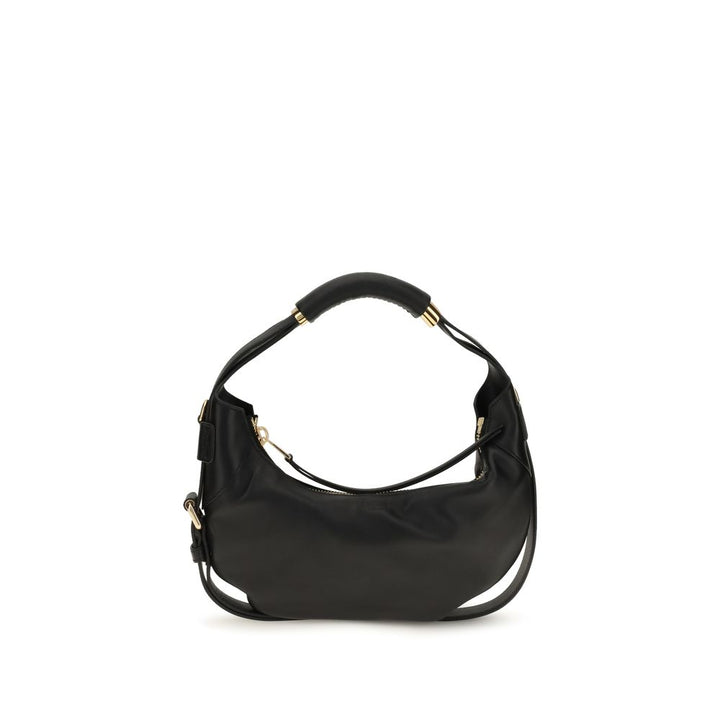 Moschino Black Calf Leather Bos Taurus Shoulder Bag