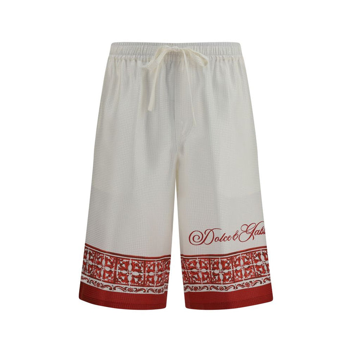 Dolce &amp; Gabbana Multicolor Silk Bermuda Shorts