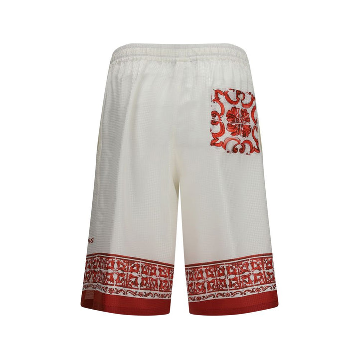 Dolce &amp; Gabbana Multicolor Silk Bermuda Shorts