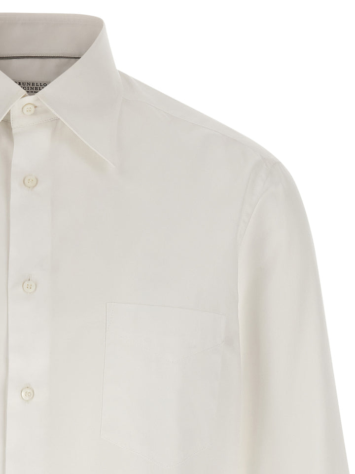 Brunello Cucinelli White Cotton Blouse