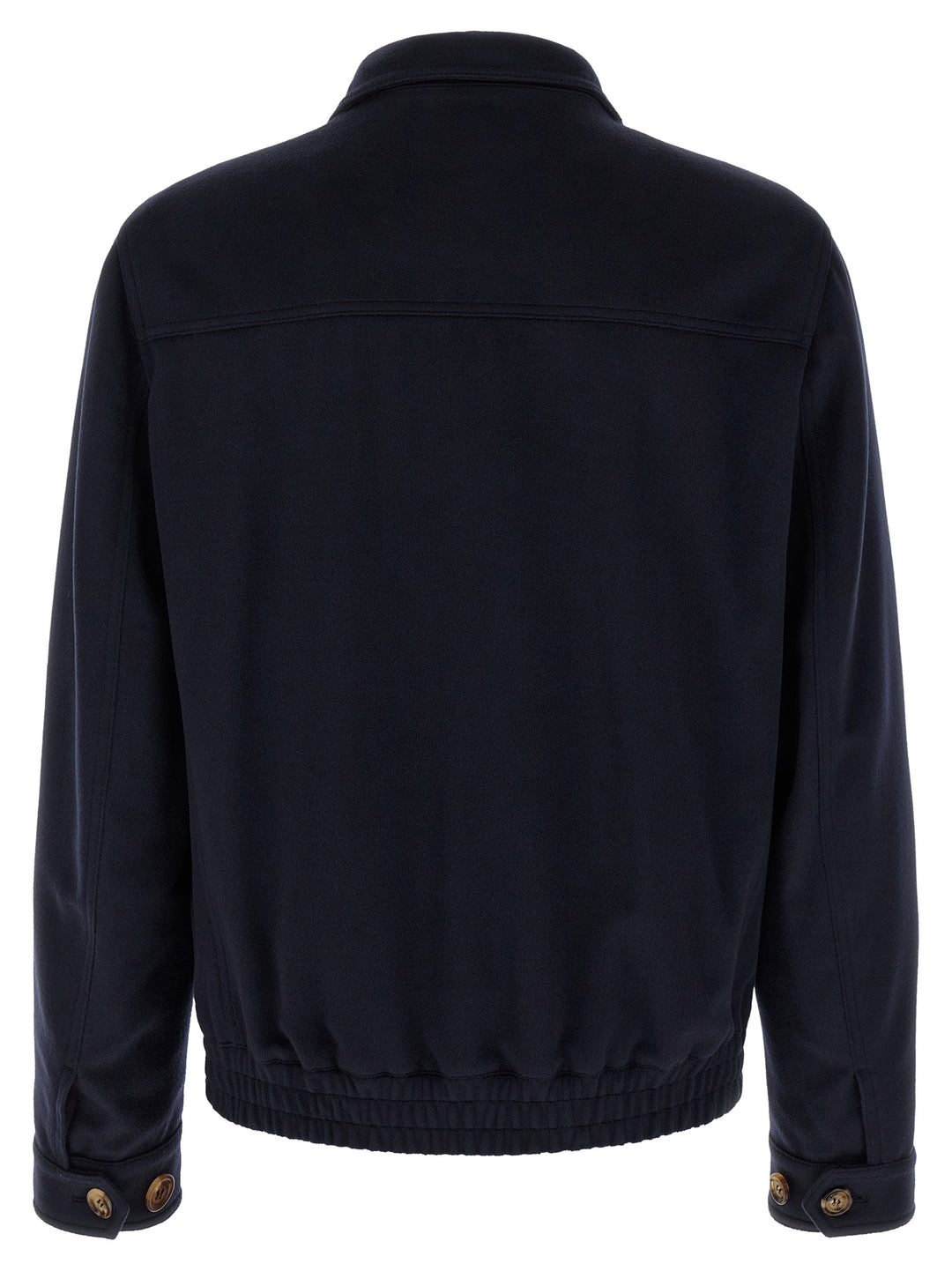 Brunello Cucinelli Blue Virgin Wool Bomber