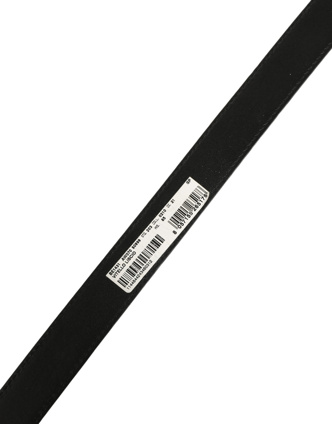 Dolce &amp; Gabbana Black Leather Double Wrap Metal Buckle Belt