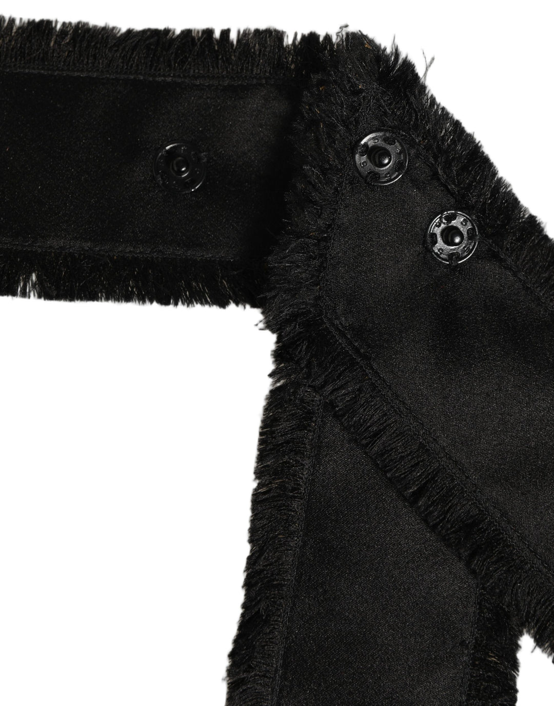 Dolce &amp; Gabbana Black Velvet Wrap Around Tie Cintura Belt