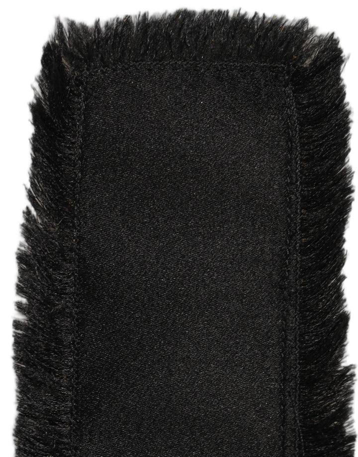 Dolce &amp; Gabbana Black Velvet Wrap Around Tie Cintura Belt