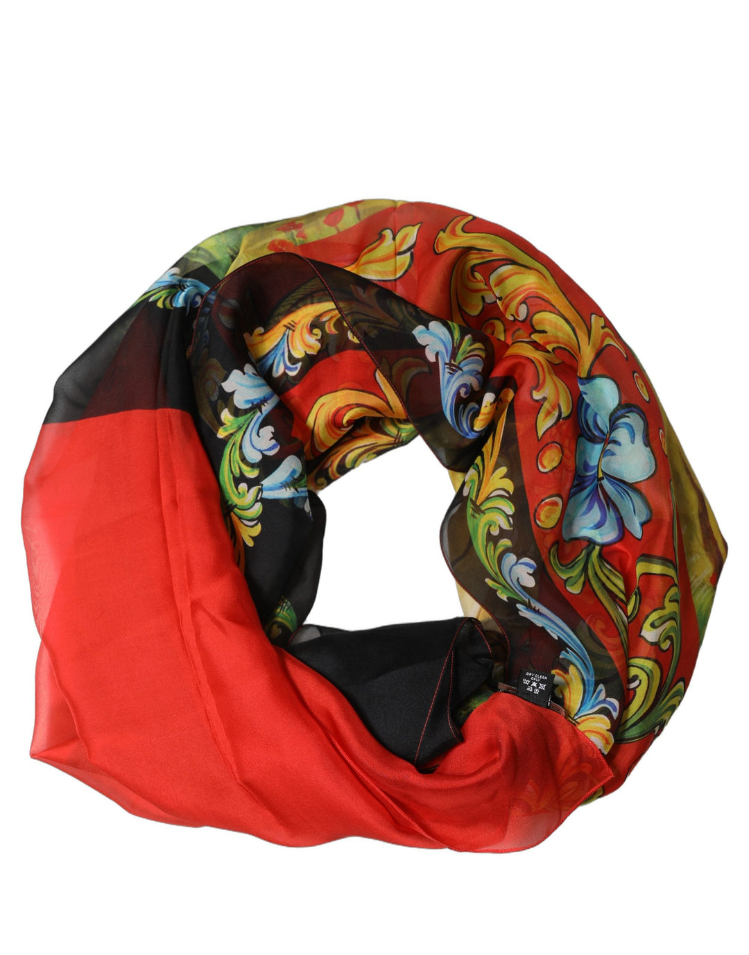 Dolce &amp; Gabbana Multicolor Silk Printed Square Foulard Scarf