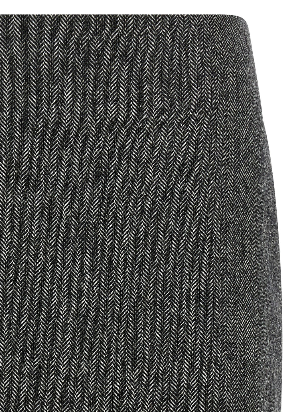 Blazé Milano Gray Virgin Wool Long Skirt