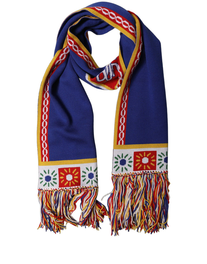 Dolce &amp; Gabbana Black D&amp;G Queen Cashmere Knitted Shawl Scarf
