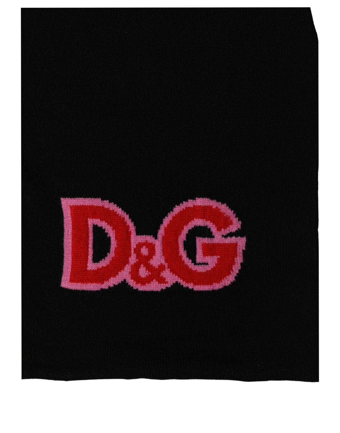 Dolce &amp; Gabbana Black D&amp;G Queen Cashmere Knitted Shawl Scarf