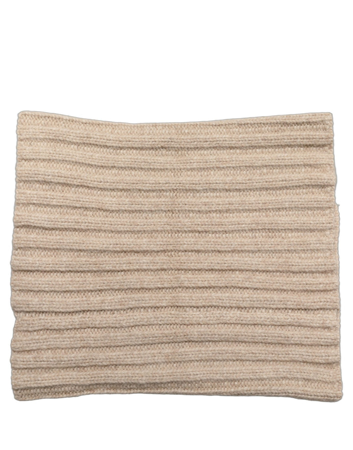 Dolce &amp; Gabbana Light Beige Ribbed Knit Neck Warmer Scarf
