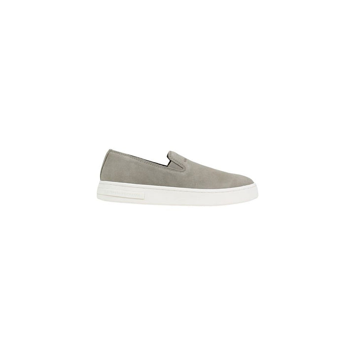 Armani Exchange Green Leather Low Top Sneakers