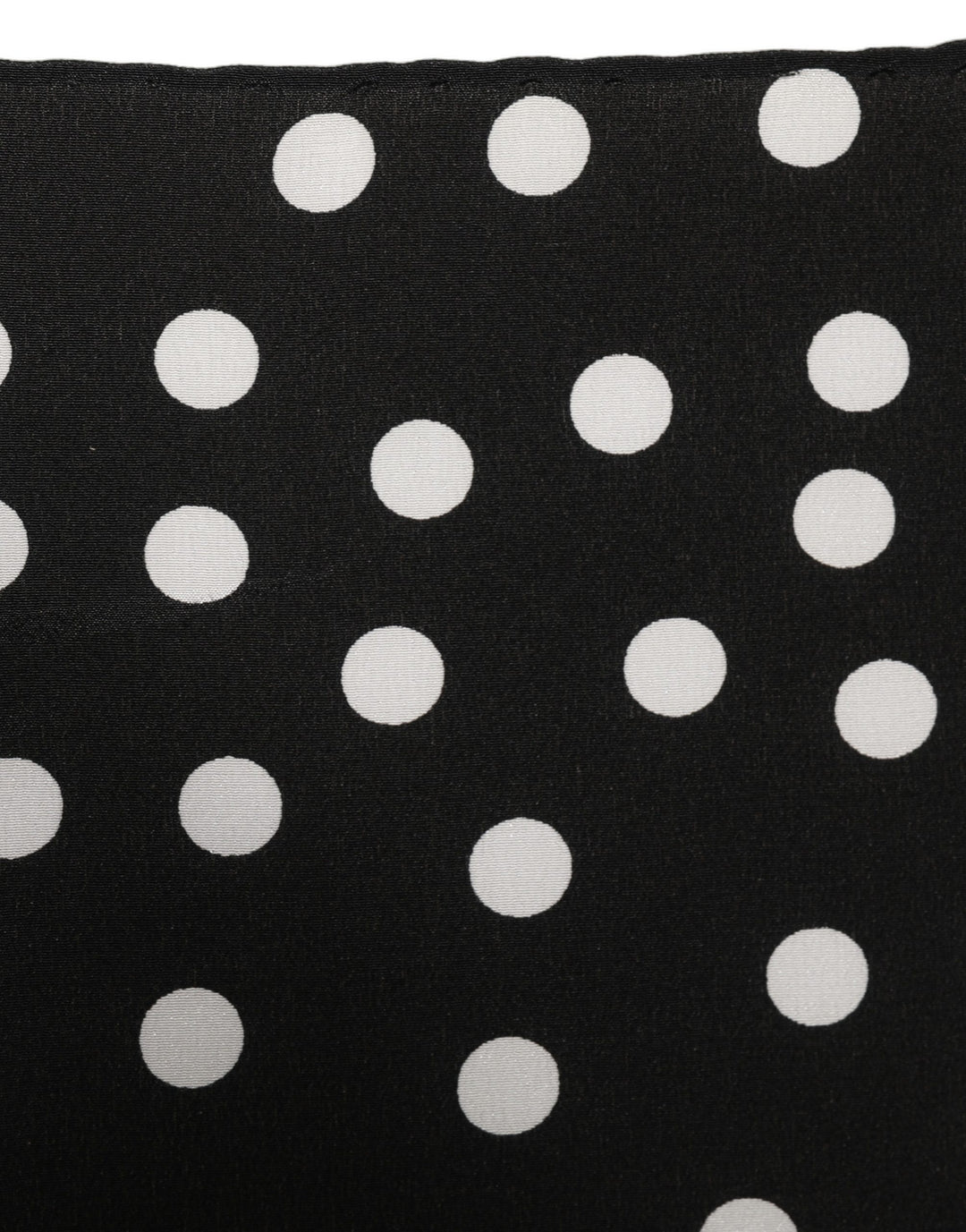 Dolce &amp; Gabbana Black White Polka Dot Square Foulard Scarf
