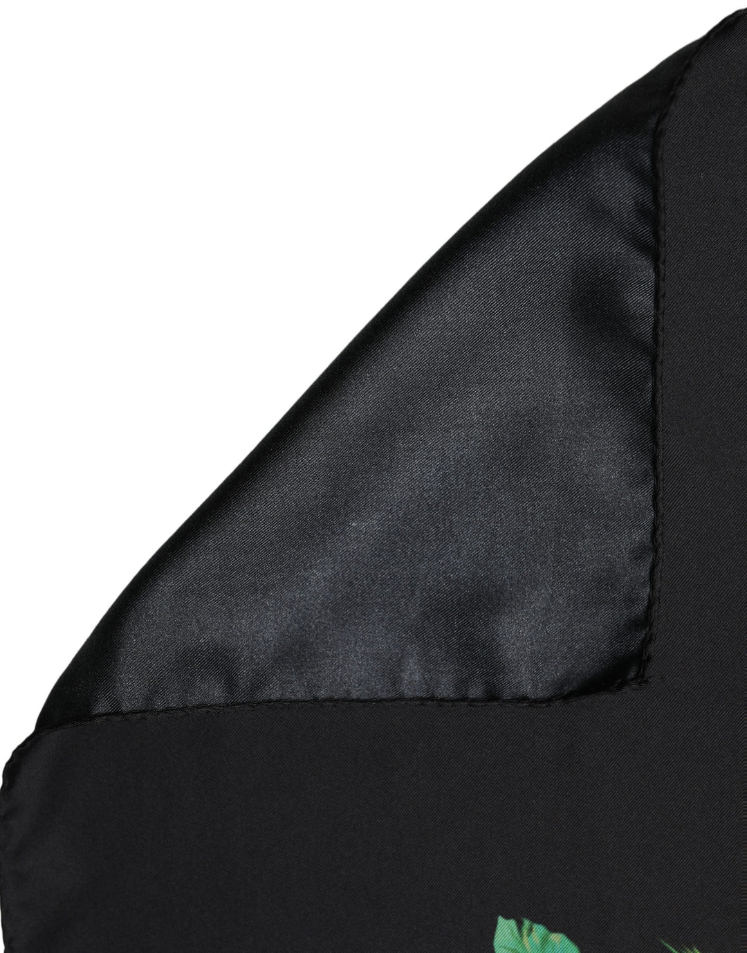 Dolce &amp; Gabbana Black Tropical Sunset Square Foulard Scarf