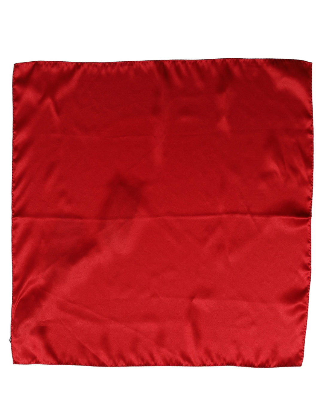 Dolce &amp; Gabbana Red Satin Silk Foulard Handkerchief Scarf