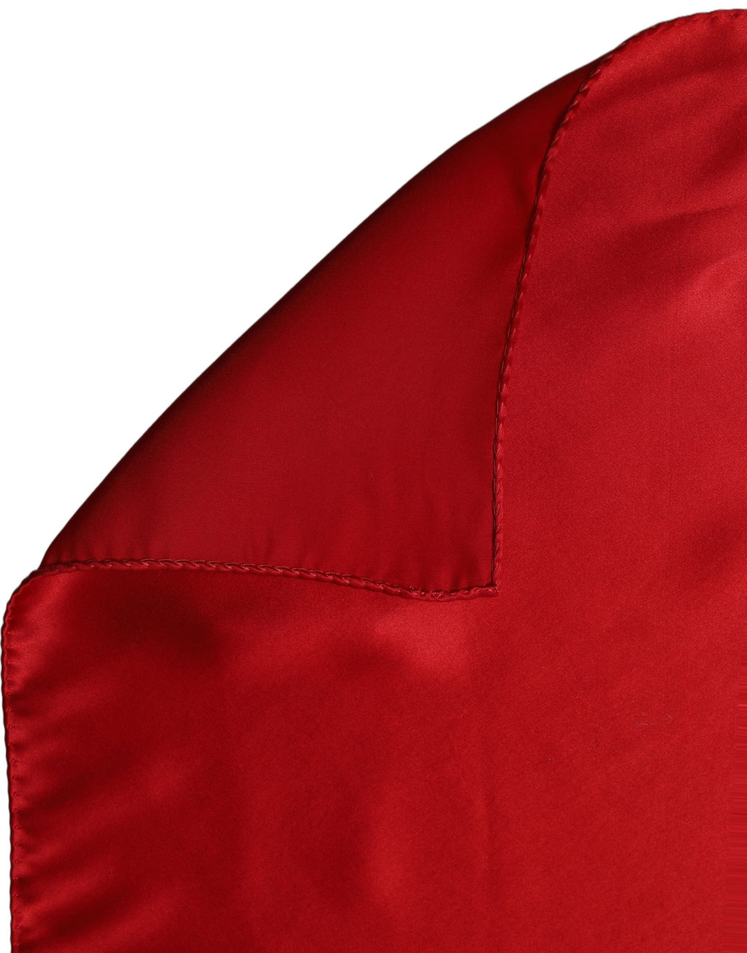 Dolce &amp; Gabbana Red Satin Silk Foulard Handkerchief Scarf