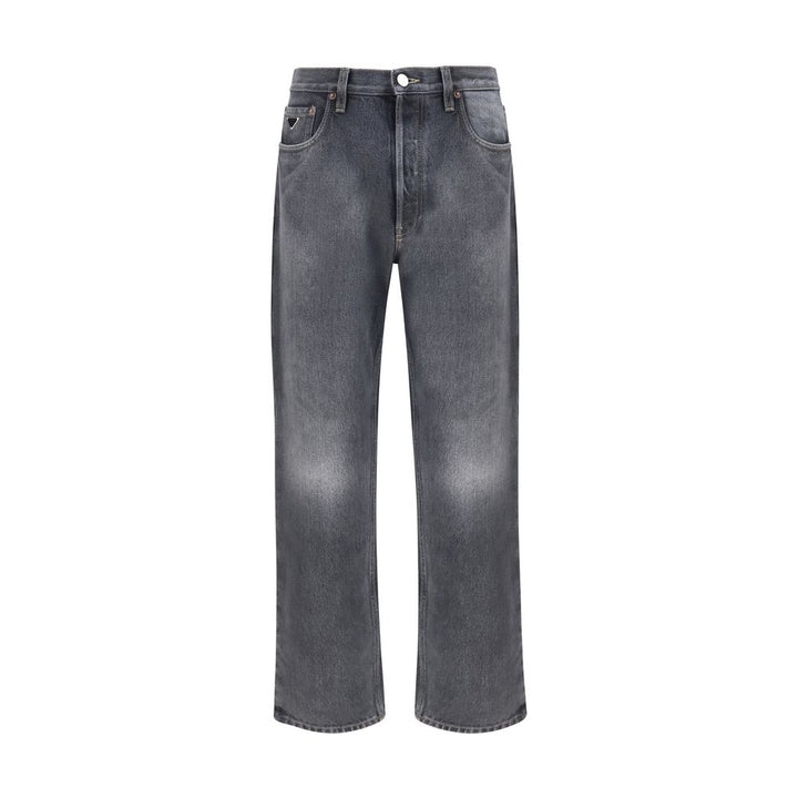 Prada Black Cotton Relaxed Fit Jeans