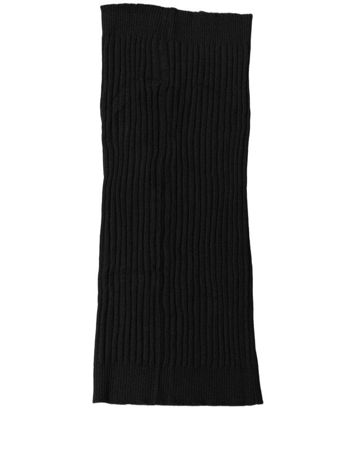 Dolce &amp; Gabbana Black Cashmere Ribbed Knit Neck Warmer
