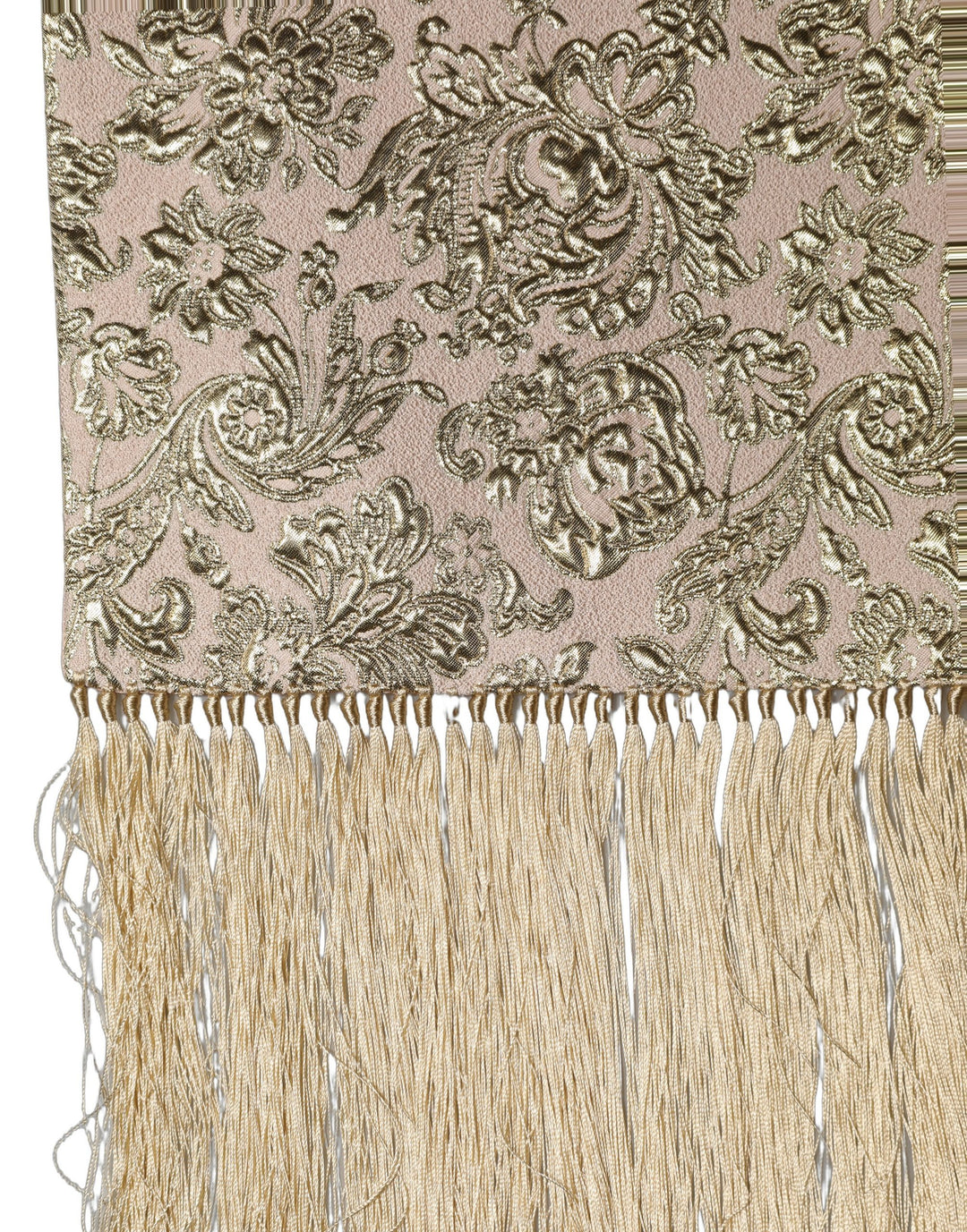 Dolce &amp; Gabbana Pink Silk Fringes Neck Wrap Foulard Scarf