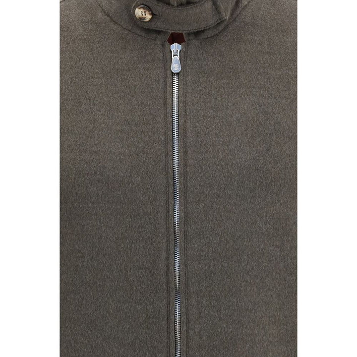 Brunello Cucinelli Gray Wool Oves Aries Full-Length Jacket