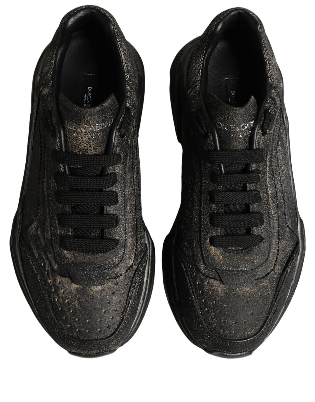 Dolce &amp; Gabbana Black Daymaster Low Top Sneakers Shoes