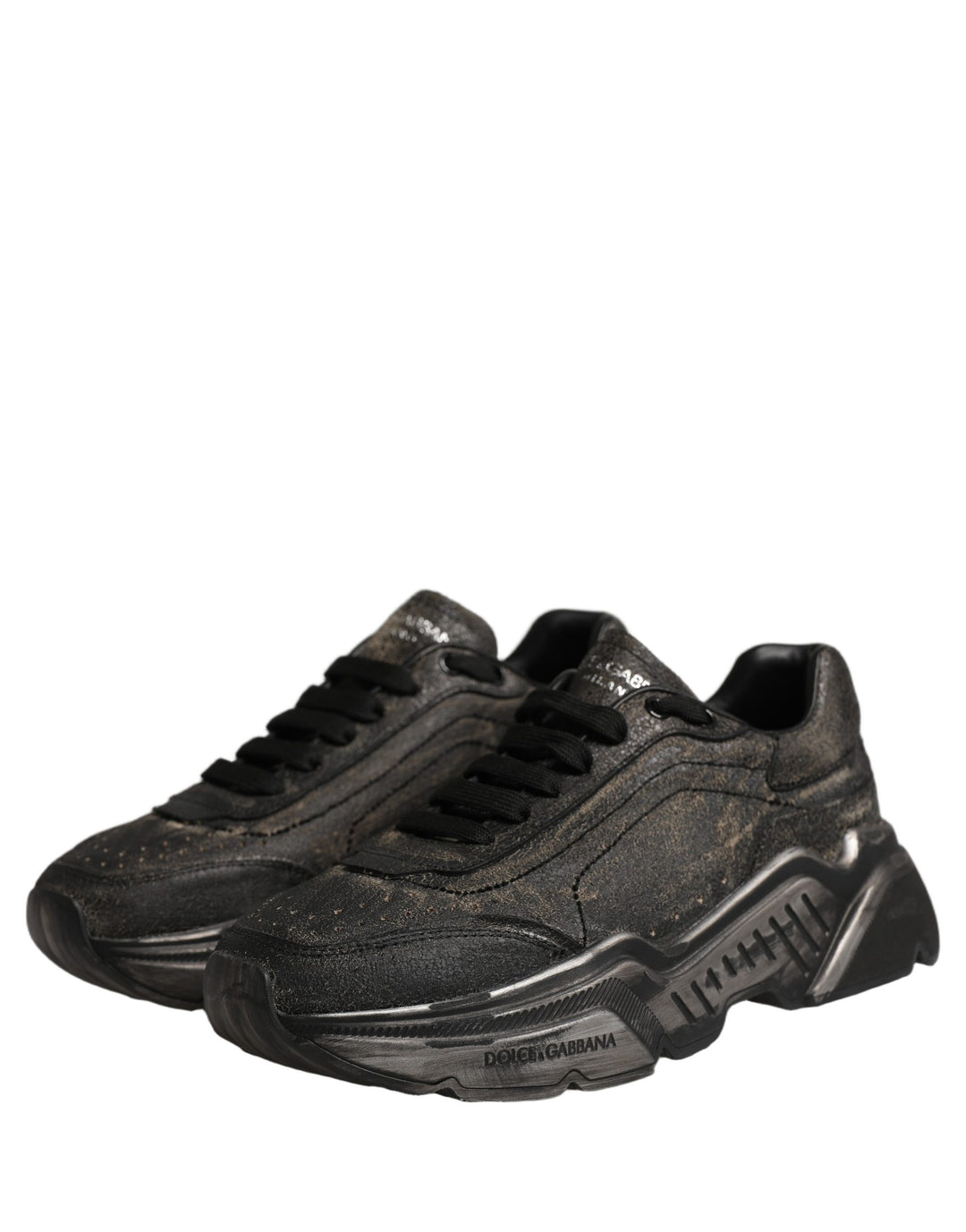 Dolce &amp; Gabbana Black Daymaster Low Top Sneakers Shoes