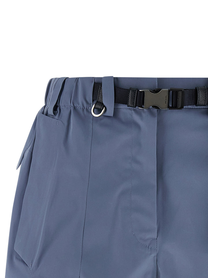 Prada Blue Polyester Bermuda Shorts