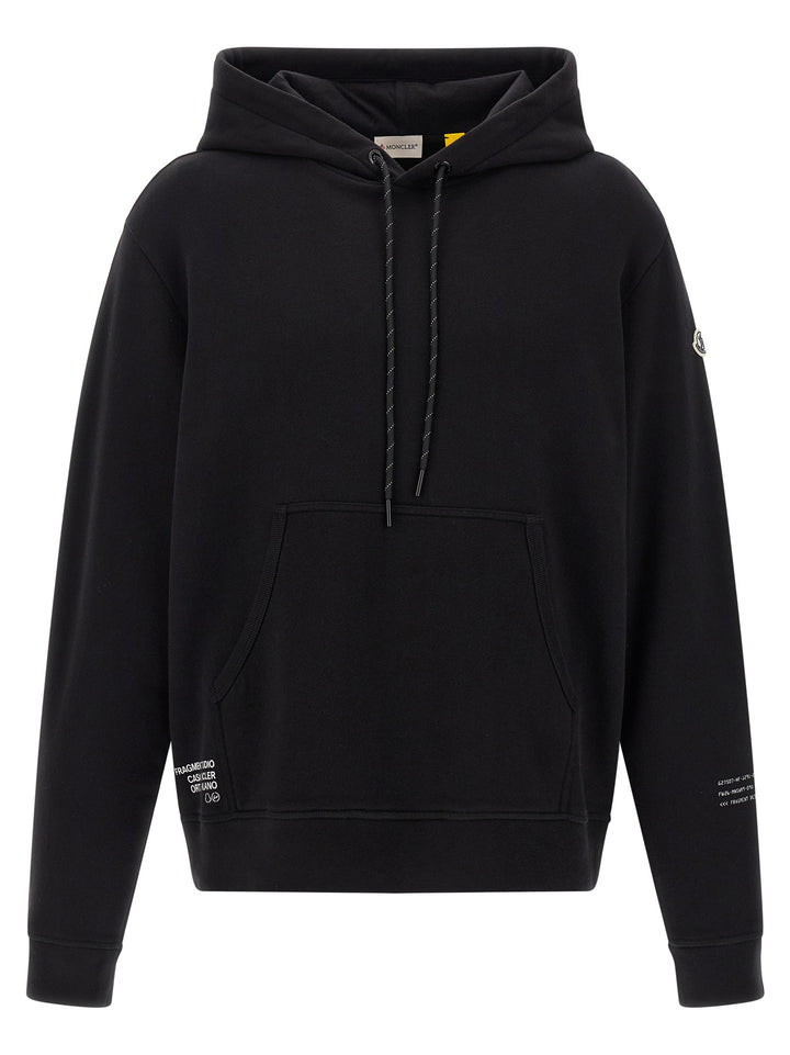 MONCLER GENIUS Black Cotton Sweatshirt