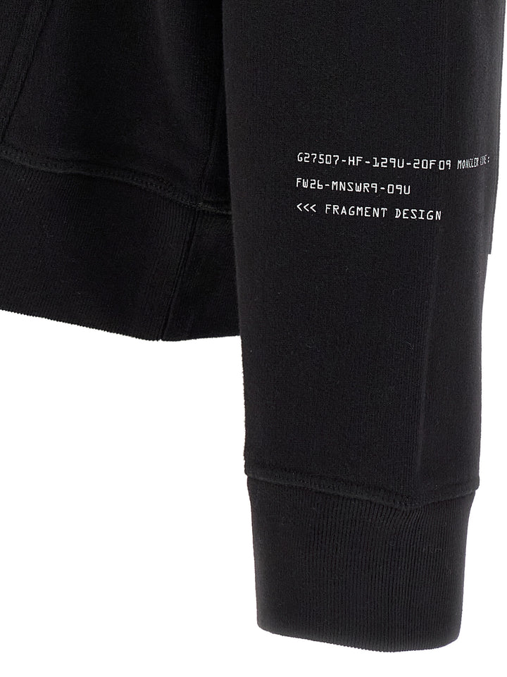 MONCLER GENIUS Black Cotton Sweatshirt