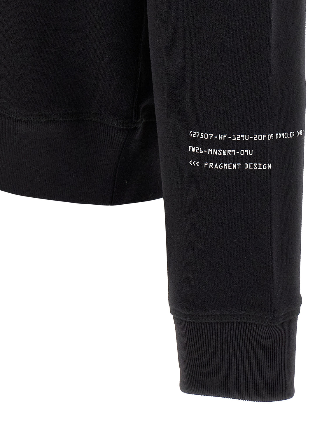 MONCLER GENIUS Black Cotton Sweatshirt