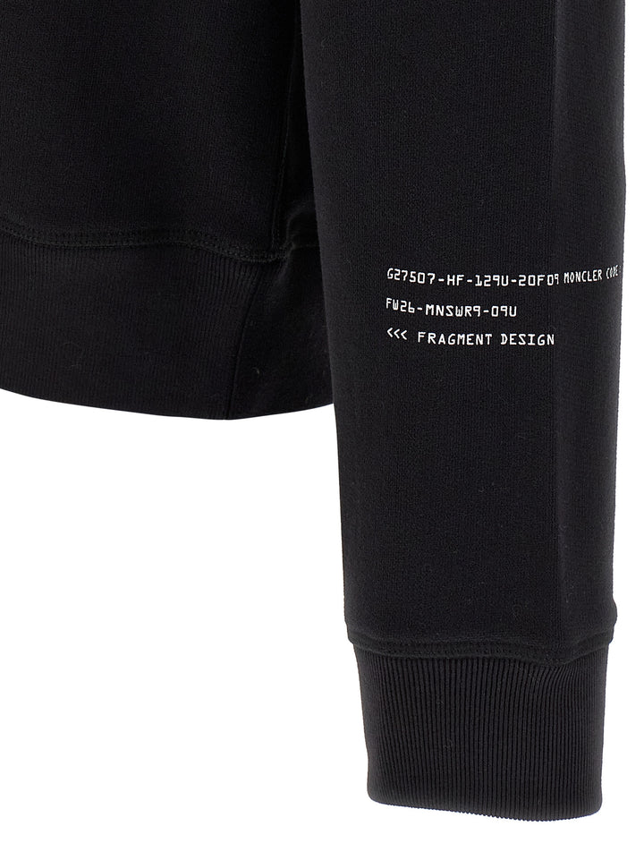 MONCLER GENIUS Black Cotton Sweatshirt