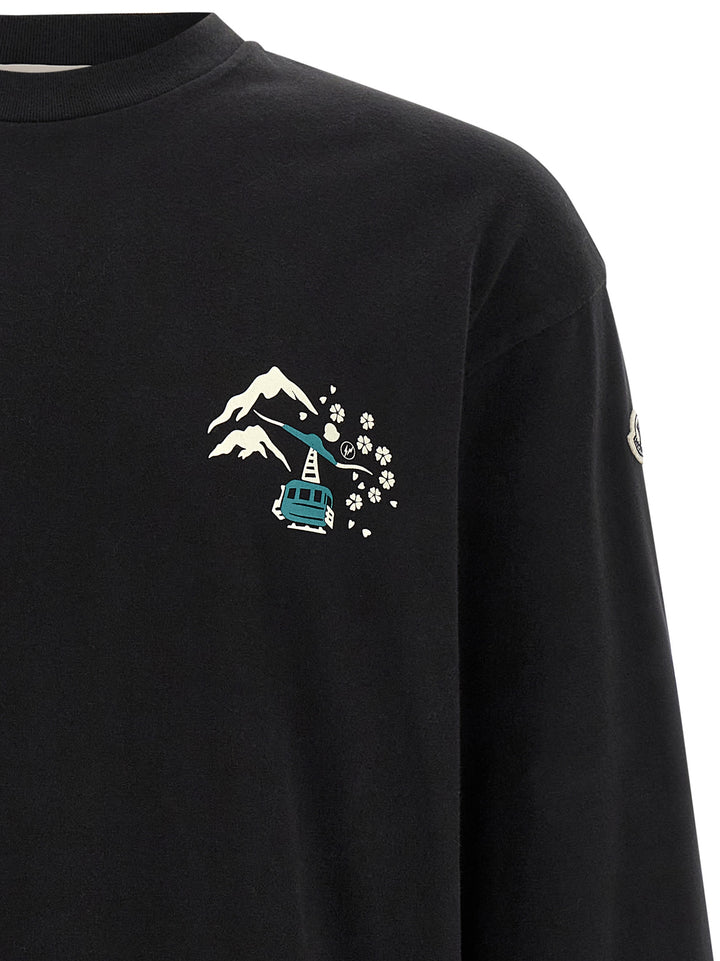 MONCLER GENIUS Black Cotton T-Shirt